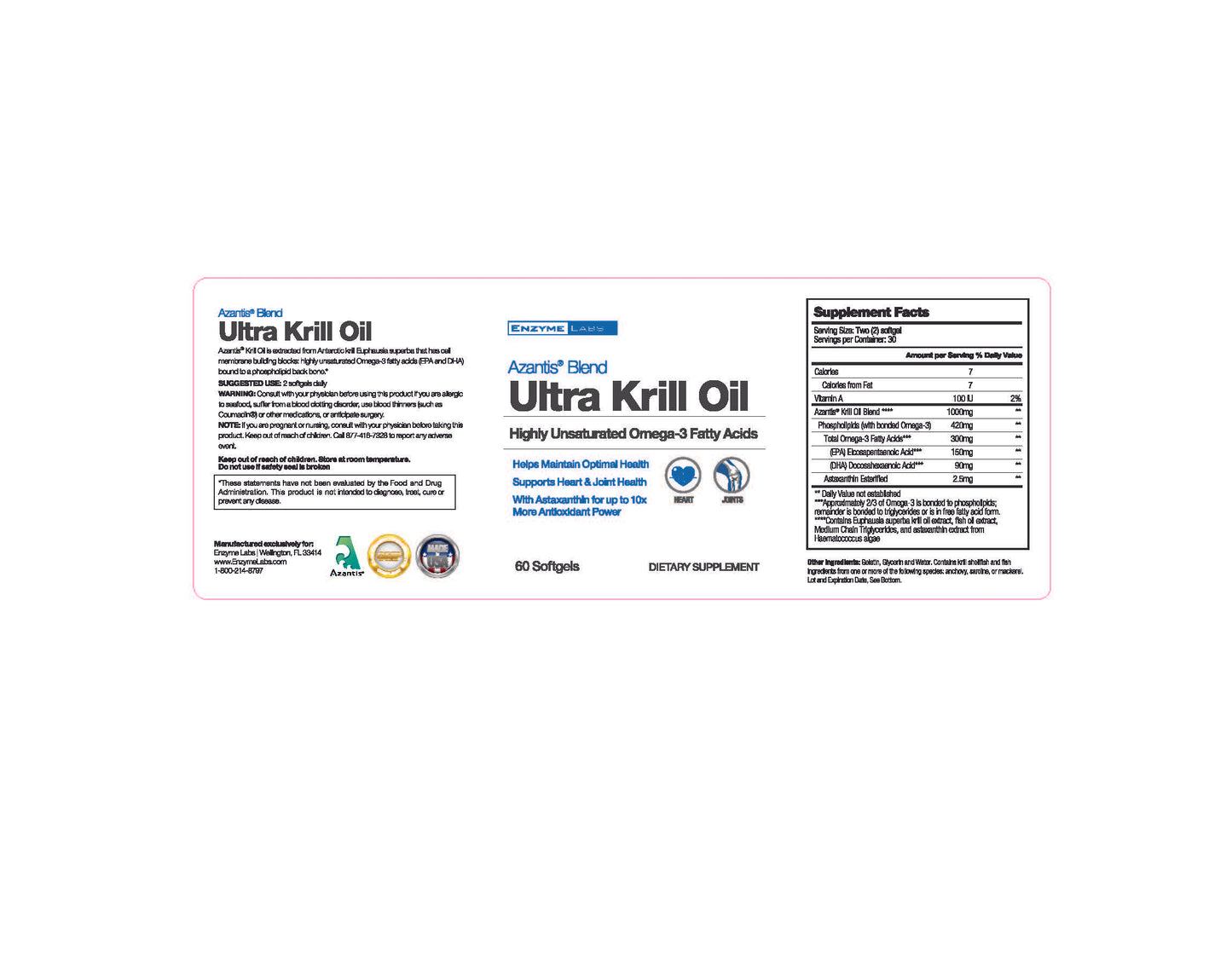 Ultra Krill Oil Azantis with Astaxanthin