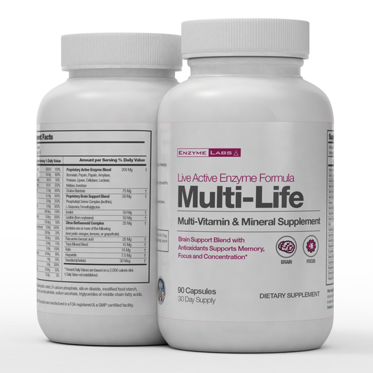 Multi-Life Vitamin and Mineral Supplement with Brain Support 2 Month Supply